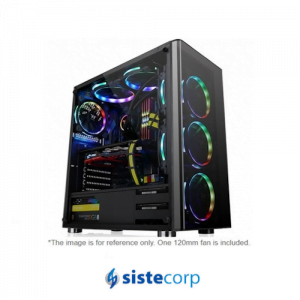 GABINETE THERMALTAKE V200 TG NEGRO C/ FUENTE 600W (CA-3K8-60M1WG-1) - Imagen 1