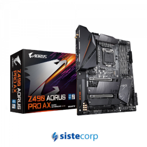 PLACA MADRE GIGABYTE S1200 Z490 AORUS PRO AX BOX ATX (Z490 AORUS PRO AX) - Imagen 1