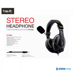 AURICULAR /HEADSET H139D CON MICROFONO  PARA PC - Imagen 1