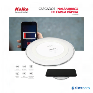 CARGADOR INALAMBRICO KOLKE CARGA RAPIDA KCR-5300 BLANCO - Imagen 1