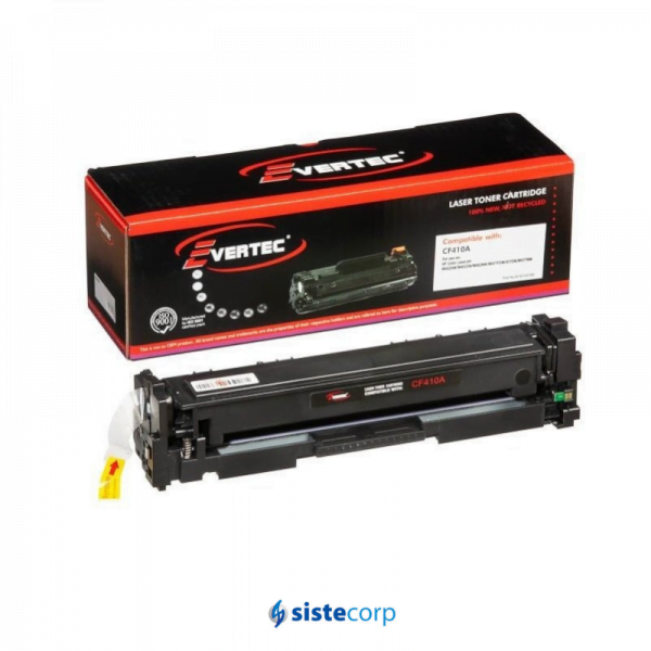 TONER ALTERNATIVO HP CF410A - NEGRO - LASERJET PRO M452 / MFP M337 / M477 - EVT-CF410A - 130100160 - EVERTEC