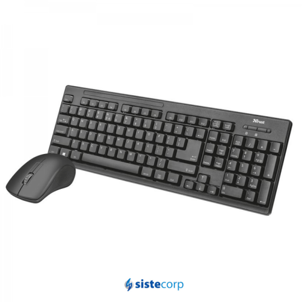 KIT TECLADO + MOUSE INALAMBRICO TRUST ZIVA ES
