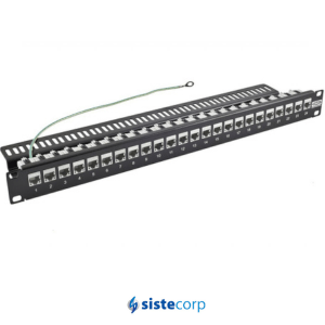 PATCHPANEL HUBBELL CAT.6A 24P DESCARGADO S/JACKS (PSJ24BK) - Imagen 1