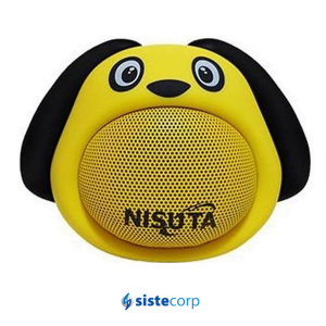 PARLANTE PORTATIL MASCOTA PERRO AMARILLO BLUETOOTH NS-PA81BPA NISUTA - Imagen 1