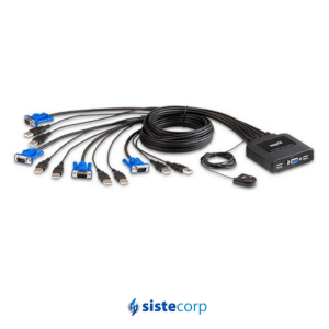 KVM SWITCH  4 PUERTOS, VGA / USB C/CABLES 1,8MTS NS-KVMUV42 NISUTA - Imagen 1