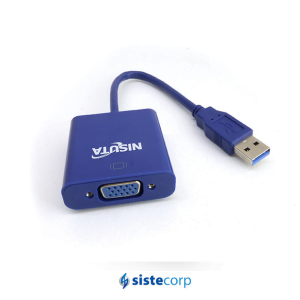 CONVERSOR DE USB 3.0 A VGA M A H SACA UN MONITOR ADICIONAL POR USB 1920X1080 NS-COUSVG3 NISUTA - Imagen 1