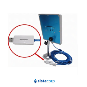 ANTENA CPE PANEL 12DBI EXT + ACCESS POINT 150MBPS USB HIGH POWER 33DBM 2W CABLE 9,5MTS NS-WIUCPE310 NISUTA - Imagen 2