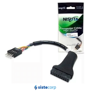 ADAPTADOR DE USB 3.0 20 PINES A USB 2.0 9 PINES H A M NS-ADUS23 NISUTA - Imagen 1