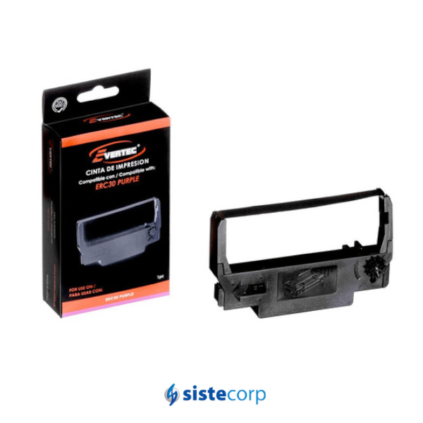 CINTA ALTERNATIVA EPSON - ERC 30/34/38 - 12.7MM X 5MTS - PURPURA - EP 270/300D/ ERC30/34/38/MIISATMU375/M119/M133/M17JB/M270/M52JB/M63UA/ TM26711/270/