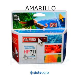 CARTUCHO PLOTTER ALTERNATIVO HP 711XL AMARILLO - DESIGNJET T120 T520 - Imagen 1