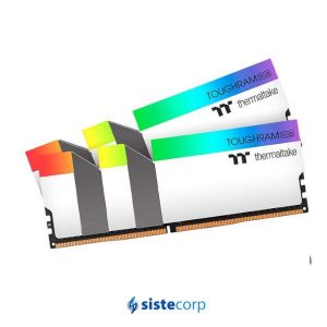 MEMORIA PC TOUGHRAM DDR4 16GB 3600MHZ 2X8GB -RGB WHITE THERMALTAKE (R022D408GX2-360) - Imagen 1