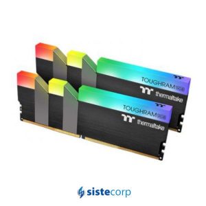MEMORIA PC TOUGHRAM DDR4 16GB 3600MHZ 2X8GB -RGB BLACK THERMALTAKE (R009D408GX2-360) - Imagen 1