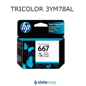 CARTUCHO DE TINTA ORIGINAL 667 TRICOLOR HP (3YM78AL) - Imagen 1