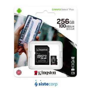 MICRO SD 256GB CANVAS SELECT PLUS C/ADAPT KINGSTON (SDCS2/256GB) - Imagen 2