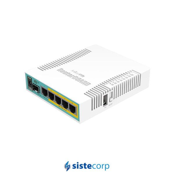 ROUTER MIKROTIK HEX-S 5P GB + USB POE OUT EN PUERTO 5 81