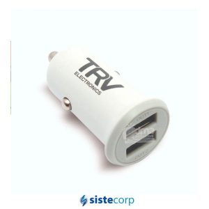 CARGADOR USB PARA AUTO 3.4A/1A 12 V CAR001 TRV - Imagen 1