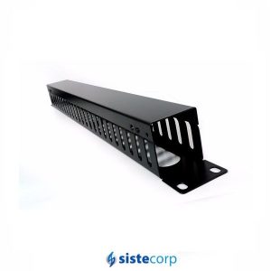 ORGANIZADOR DE CABLE GLC 19` 1U NEGRO C/TAPA (GLC-ORGCR-001)