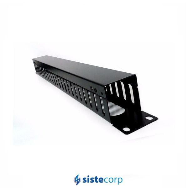 ORGANIZADOR DE CABLE GLC 19` 1U NEGRO C/TAPA (GLC-ORGCR-001)