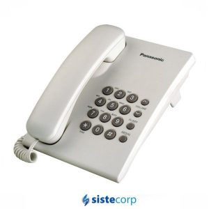 TELEFONO PANASONIC DE MESA BASICO BOX BLANCO (KX-TS500AGW)) - Imagen 1