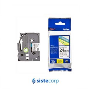 CINTA ROTULADORA BROTHER CINTA NEGRO EN BLANCO 24MM - 8MTS  (TZE-251B) - Imagen 1