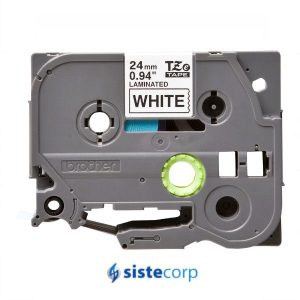 CINTA ROTULADORA BROTHER CINTA NEGRO EN BLANCO 24MM - 8MTS  (TZE-251B) - Imagen 2