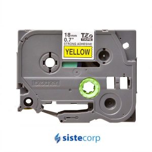 CINTA ROTULADORA BROTHER CINTA NEGRO EN AMARILLO 18MM - 8MTS FT  (TZE-S641) - Imagen 2