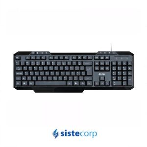 TECLADO MULTIMEDIA - 1414 - NEGRO - USB - KET-1414 - KOLKE - Imagen 1