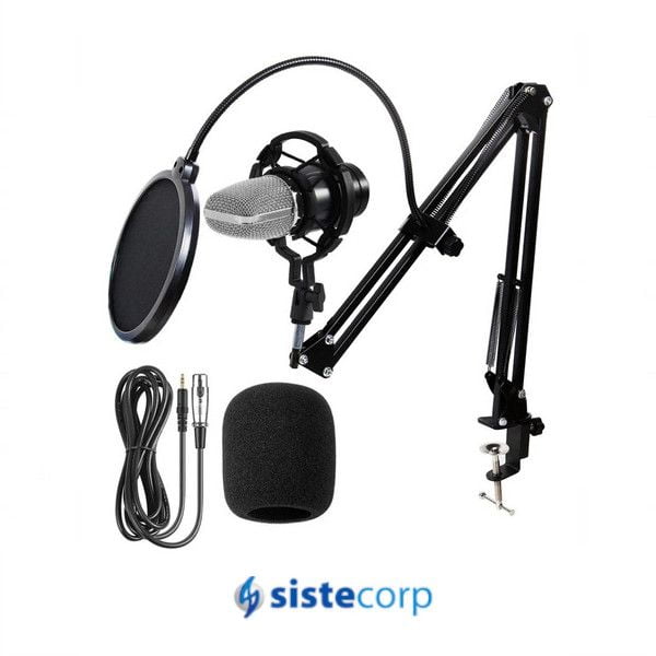 MICROFONO CONDENSER KIT STREAM BRAZO +FILTRO USB