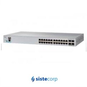 SWITCH 24P CISCO CATALYST 2960L 4X1G SFP, LANLITE (WS-C2960L-24TS-LL) - Imagen 1