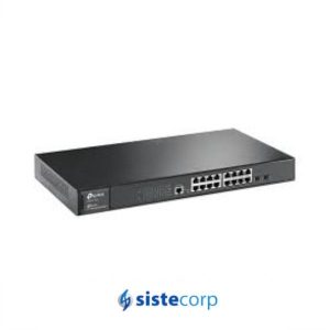 SWITCH 16P TP-LINK SG3216 GIGA +2 SFP COMBO ADMIN (T2600G-18TS) - Imagen 1