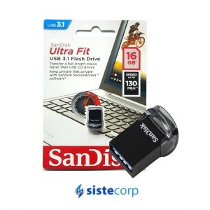 PENDRIVE USB SANDISK 16GB ULTRA FIT USB 3.1 - Imagen 1