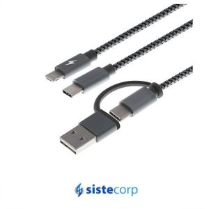 CABLE MULTIFUNCIONAL PARA CARGA 5 EN 1 XTECH (XTC-560) - Imagen 1
