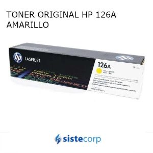 TONER ORIGINAL HP 126A AMARILLO LASERJET (CE312A) - Imagen 1