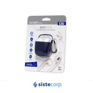 AURICULAR BLUETOOTH SKEIPODS E50 AZUL ARGOM (ARG-HS-5050BL) - Imagen 2