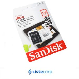 MICRO SD 128GB ULTRA CLASE 10 C/ADAP 100MBS SANDISK (SDSQUNR-128G-GN) - Imagen 2