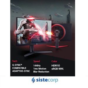 MONITOR LG 27´27GL650F GAMER FULL HD 144 HZ (II) (Part number 27GL650F-B) - Imagen 2