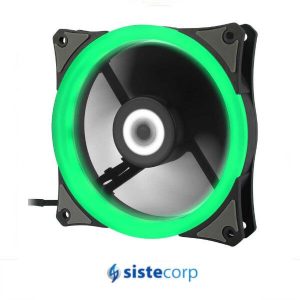 FAN GAMEMAX P/ GABINETE 120MM LEDS VERDE (GMX-RF12-GREEN) - Imagen 2