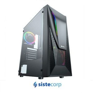 GABINETE SYX FEARLESS MID-TOWER ATX VIDRIO T. + FAN RGB (FEARLESS-FAN) - Imagen 2