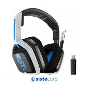 AURICULAR C/MIC LOGITECH ASTRO A20 WHITE/BLUE PS4 PC MAC (939-001877) - Imagen 1
