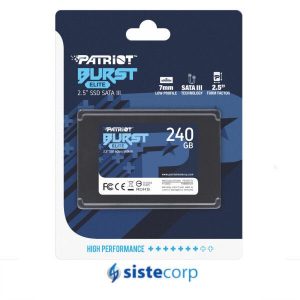 DISCO SSD PATRIOT BURST ELITE 240GB 2.5'' BLISTER (PBE240GS25SSDR) - Imagen 1