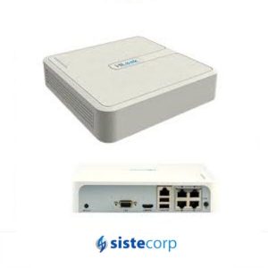 NVR MINI- HD - 4 CANALES 1U H.265+ 12V HILOOK (NVR-104H-D) - Imagen 1