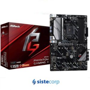 PLACA MADRE (AM4) X570 PHANTOM GAMING 4 ASROCK (90-MXBAU0-A0UAYZ) - Imagen 1