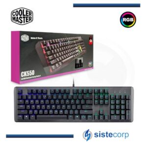 TECLADO MECANICO CK550 RGB RED SWITCH - SIN Ñ COOLER MASTER (CK-550-GKTR1-US) - Imagen 4
